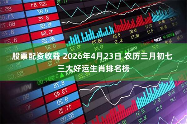 股票配资收益 2026年4月23日 农历三月初七 三大好运生肖排名榜